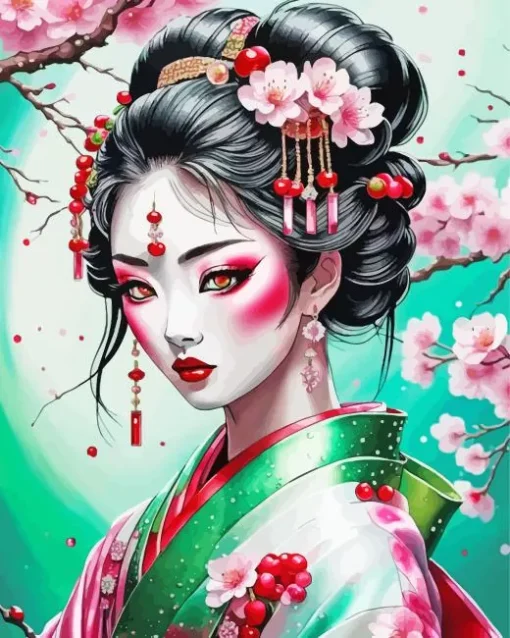 Geisha Girl Diamond Painting