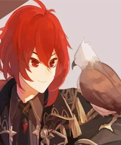 Genshin Redhead Diamond Painting