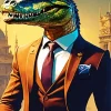 Gentleman Crocodile Animal Diamond Painting