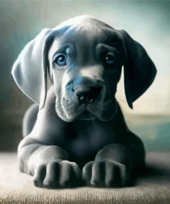 Grey Great Dane Art Diamond Painting
