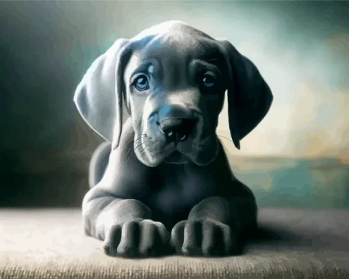 Grey Great Dane Art Diamond Painting