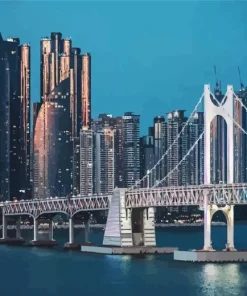 Gwangan Bridge Busan South Korea Diamond Painting