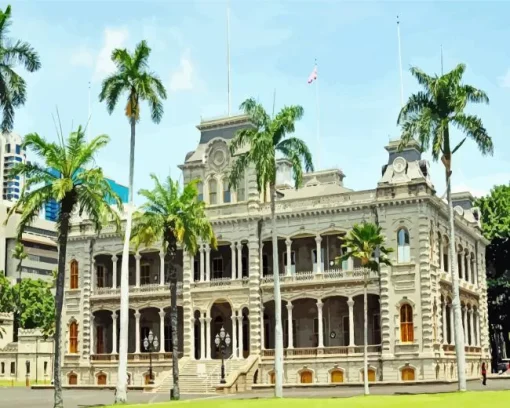 Hawaii Iolani Palace Diamond Painting