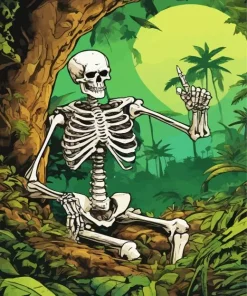 Jungle Skeleton Diamond Painting