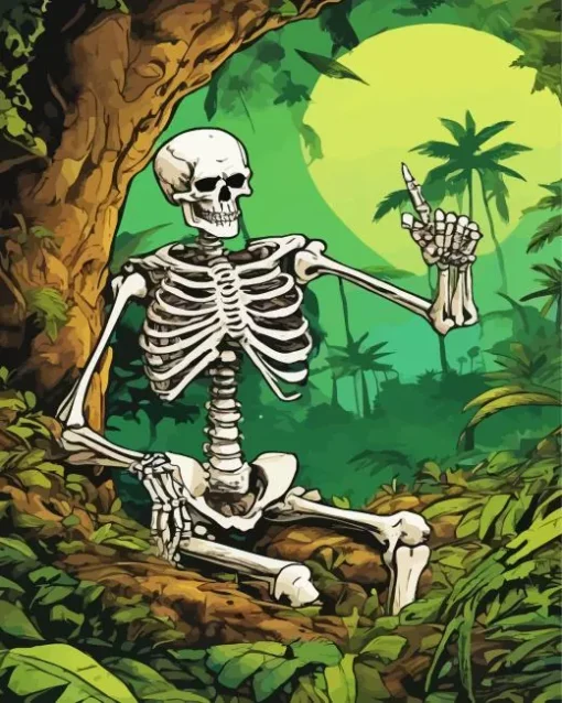Jungle Skeleton Diamond Painting