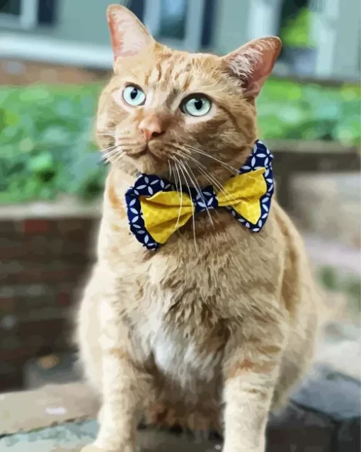 Kitten With Bowtie Diamond Painting