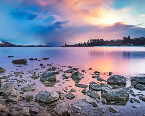 Lake Tekapo New Zealand Diamond Painting