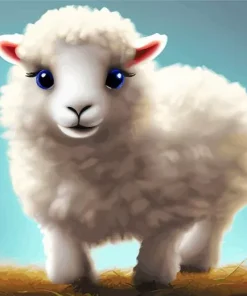 Lamb Fluffy Diamond Painting