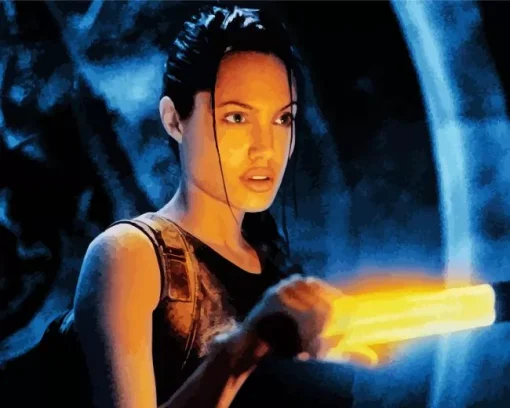 Lara Croft Angelina Jolie Diamond Painting