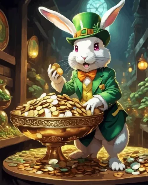 Leprechaun Rabbit Diamond Painting