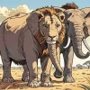 Lion And Elephant Diamond Painting