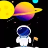 Little Astronaut Diamond Painting
