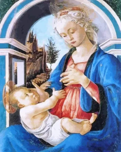 Madonna And Child By Botticelli Diamond Painting