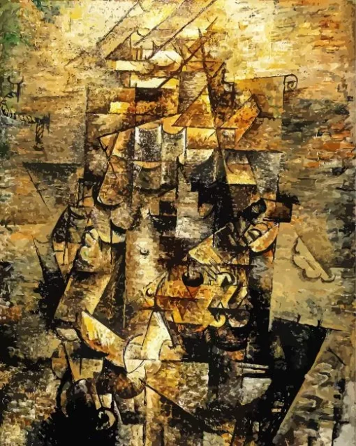 Man With A Guitar By Georges Braque Diamond Painting