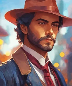 Man With A Hat Diamond Painting