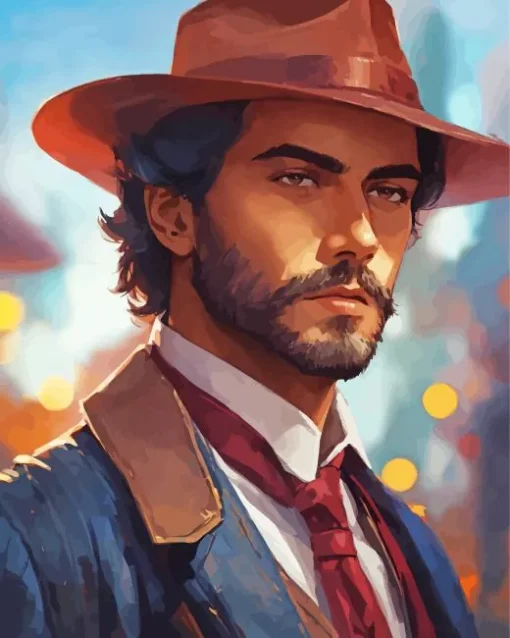 Man With A Hat Diamond Painting