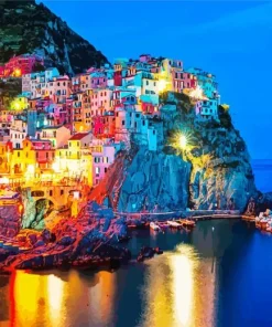Manarola By Night Diamond Painting