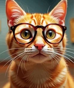Nerd Cat Diamond Painting