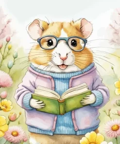 Nerdy Hamster Diamond Painting