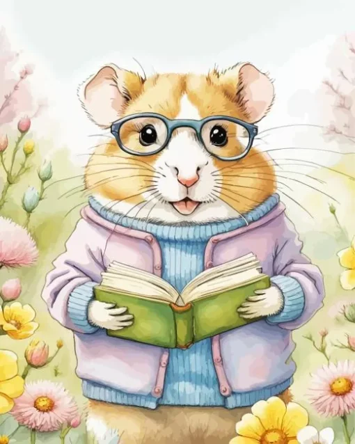 Nerdy Hamster Diamond Painting