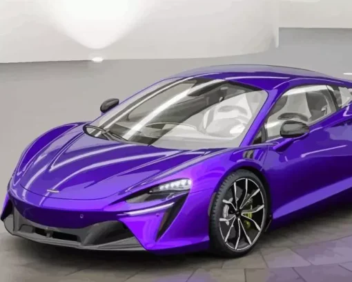 Purple Mclaren Car Diamond Painting
