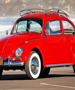 Red Bug Car Diamond Painting