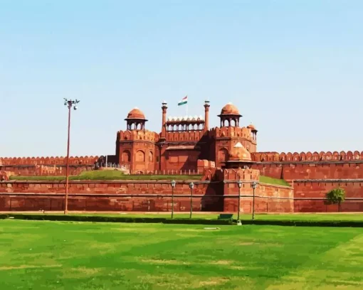 Red Fort India Diamond Painting