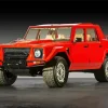 Red Lamborghini Truck Diamond Painting