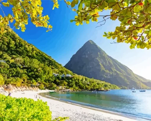 Saint Lucia In The Caribbean Diamond Painting