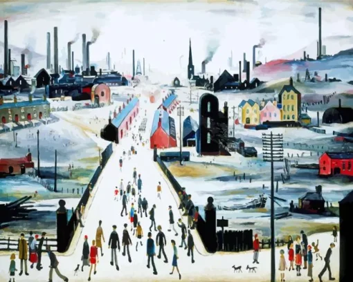 The Canal Bridge By Ls Lowry Diamond Painting