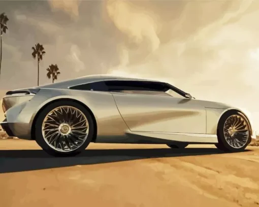 White Buick Supercar Diamond Painting