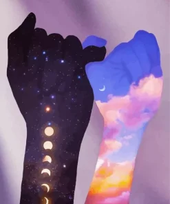 Aesthetic Couple Hands Diamond Painting