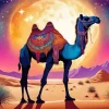Camel in Desert Diamond Painting