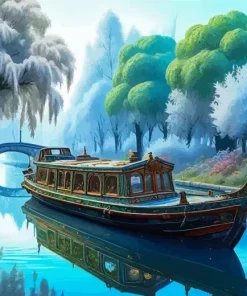Canal Boat Diamond Painting