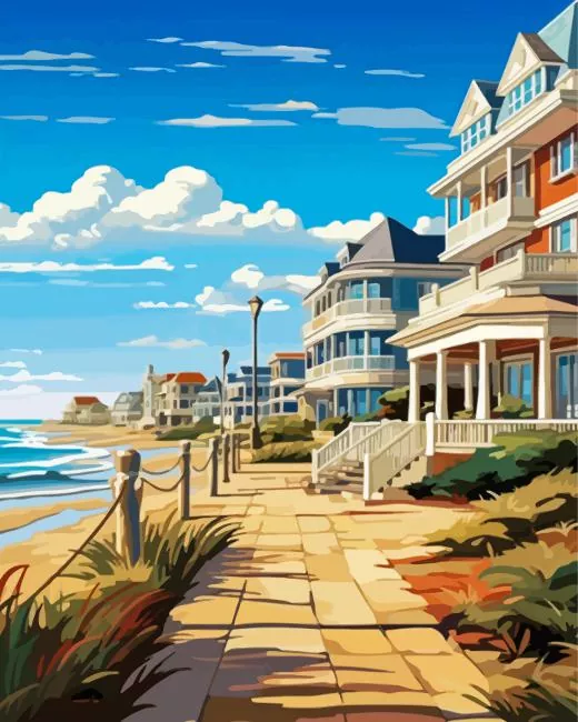 Cape May Travel Poster Diamond Paintings Cape May Travel Poster Diamond Painting