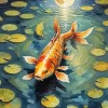 Carp Fish Swimming Diamond Painting