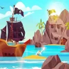 Cartoon Pirate Ship Sailing Diamond Painting