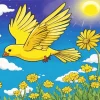 Cartoon Yellow Canary Bird Diamond Painting