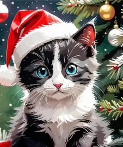 Christmas Cat Diamond Painting
