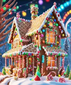 Christmas Candy House Diamond Painting