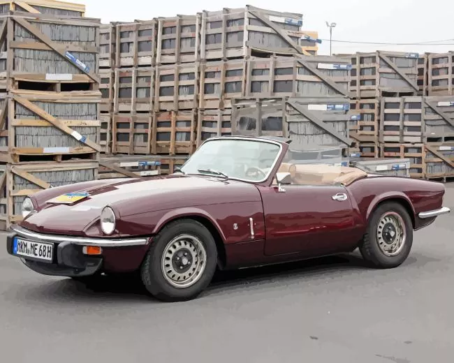 Classic 1970 triumph spitfire Diamond Paintings Classic 1970 Triumph Spitfire Diamond Painting