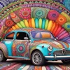 Colorful Hippie Car Diamond Painting