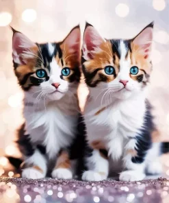 Cute Calico Kittens Diamond Painting
