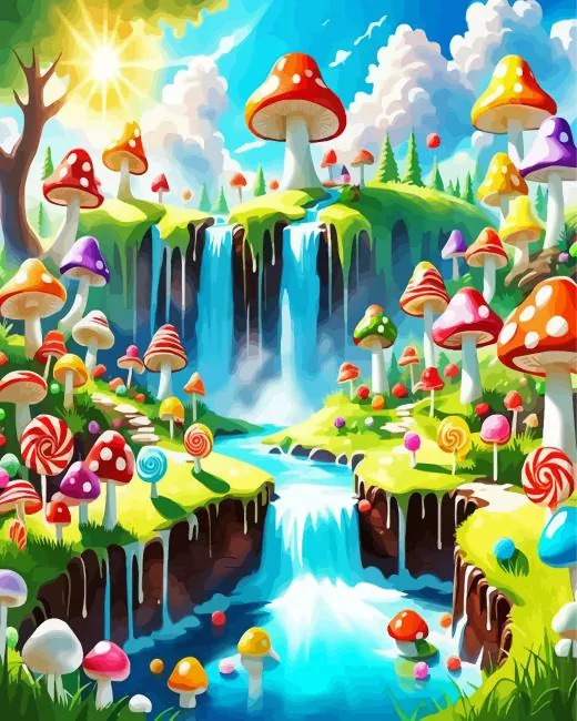 Fantasy candy dream Land Diamond By Numbers Fantasy Candy Dream Land Diamond Painting