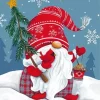 Gnome With Cardinal Diamond Painting