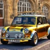 Golden Mini Cooper Car Diamond Painting
