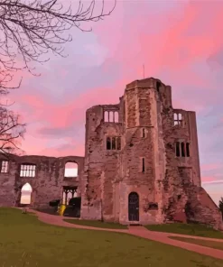 Greenock Newark Castle At Sunset Diamond Painting