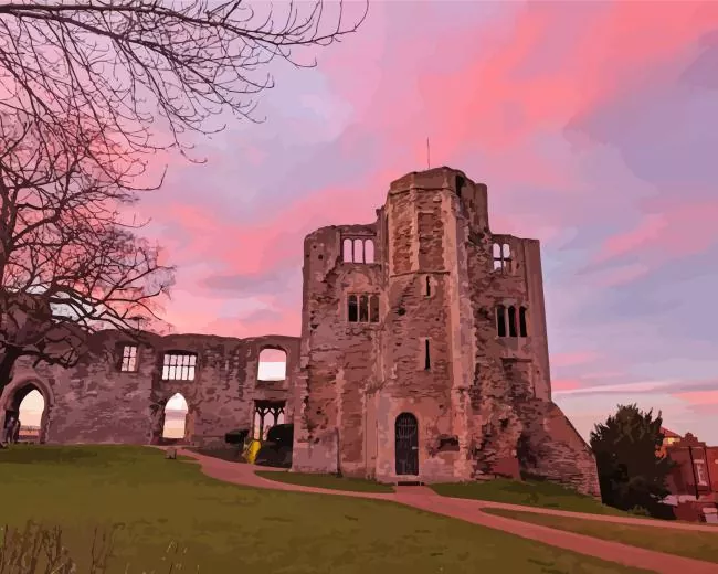 Greenock Newark Castle At Sunset Diamond Dotz Greenock Newark Castle At Sunset Diamond Painting