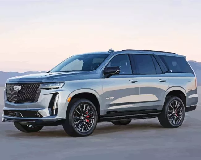 Grey cadillac escalade car Diamond Paintings Grey Cadillac Escalade Car Diamond Painting
