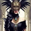 Lady In Carnival Mask Diamond Painting